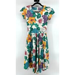 Vintage Carol Anderson Petites Floral Print Cottage Garden Dress Size 2